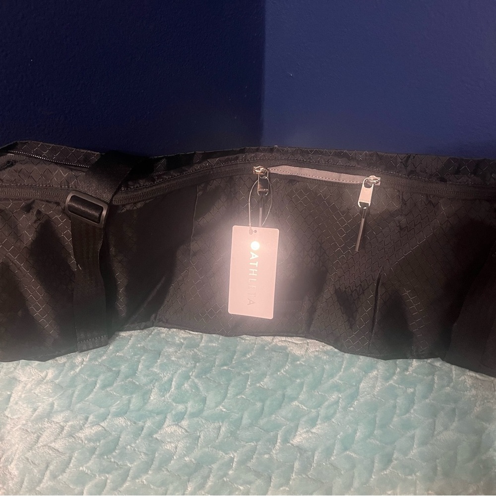 Athleta Black Quilted Yoga Bag